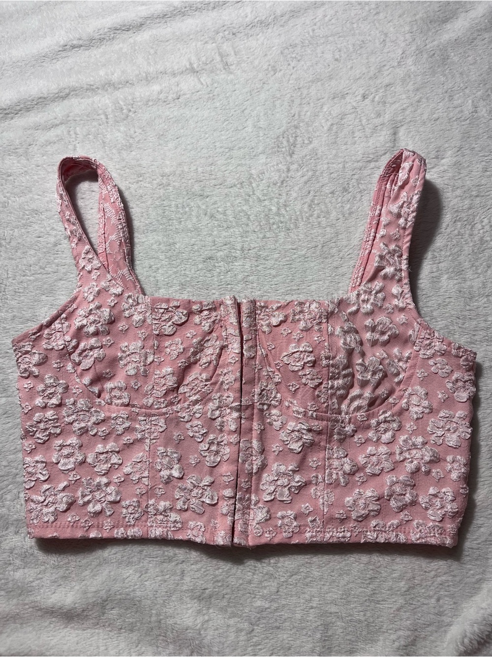 wild fable Pink Smocked Crop Top